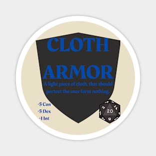 Cloth Armor DnD Nerd Magnet